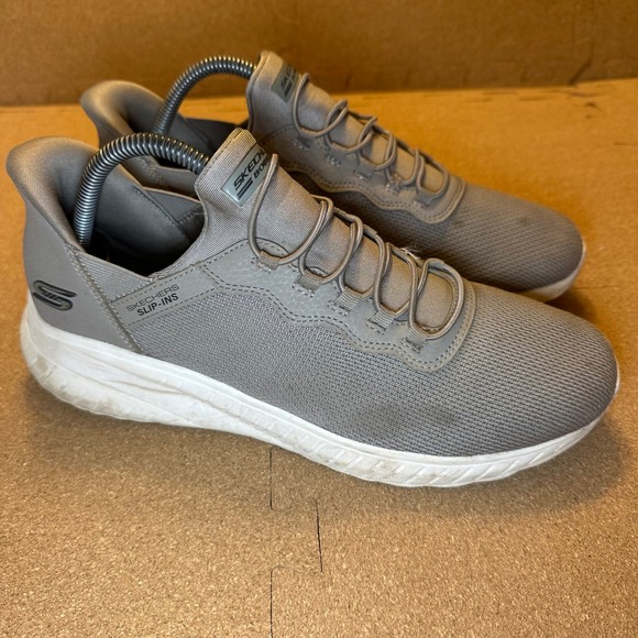 Skechers Shoes - Skechers Bobs Sport Squad‎ Chaos Slip-Ins Taupe Grey Sneakers 117500 Womens 10